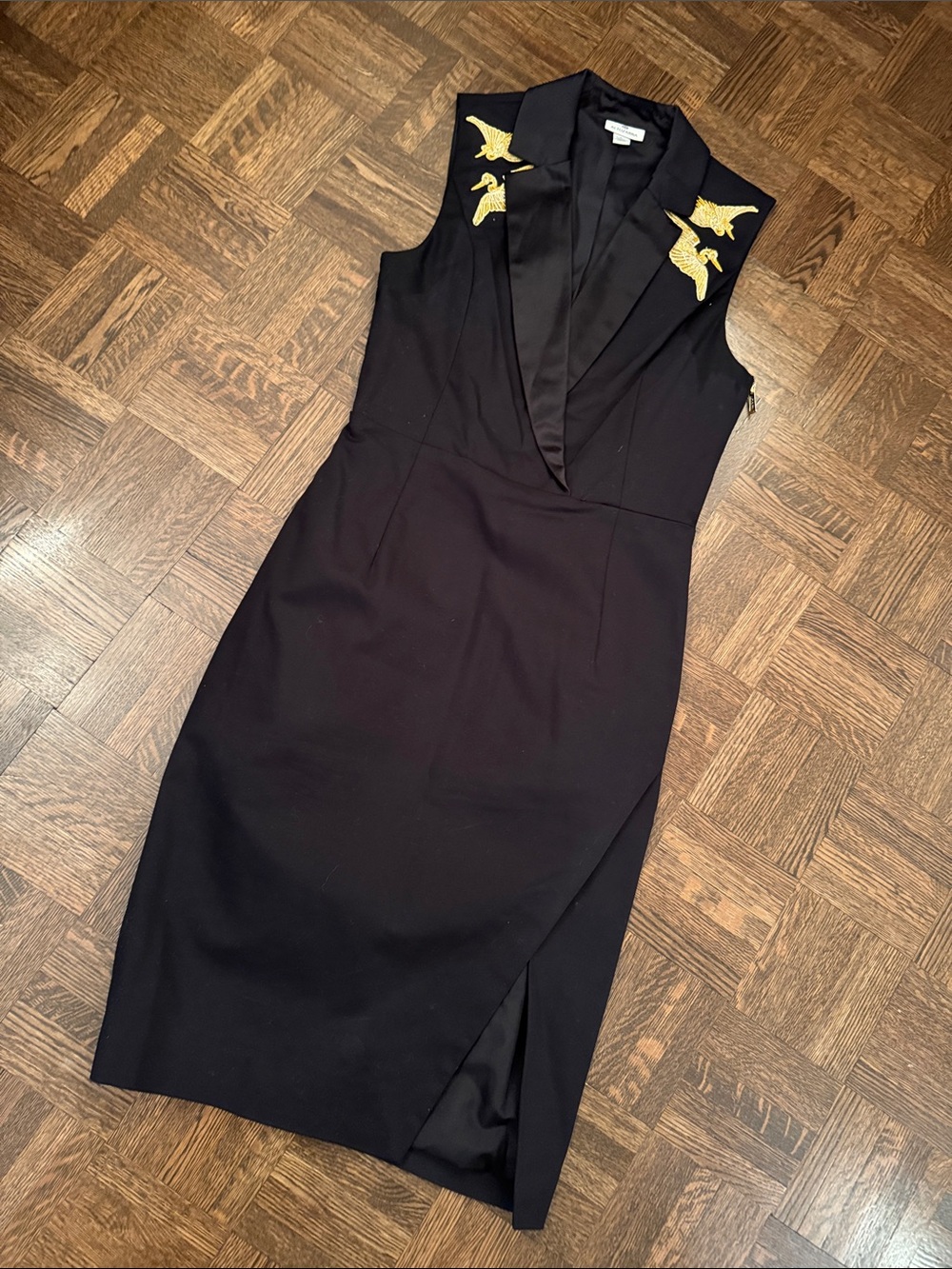 Altuzarra X Target Black Dress with Gold Embroidered Shoulders size 2
